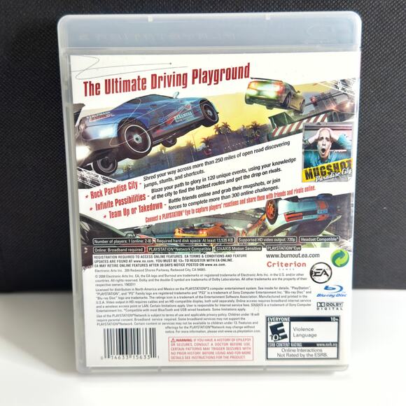 Burnout Paradise (Sony PlayStation 3, 2008) Complete CIB PS3 Racing Game - Picture 2 of 6